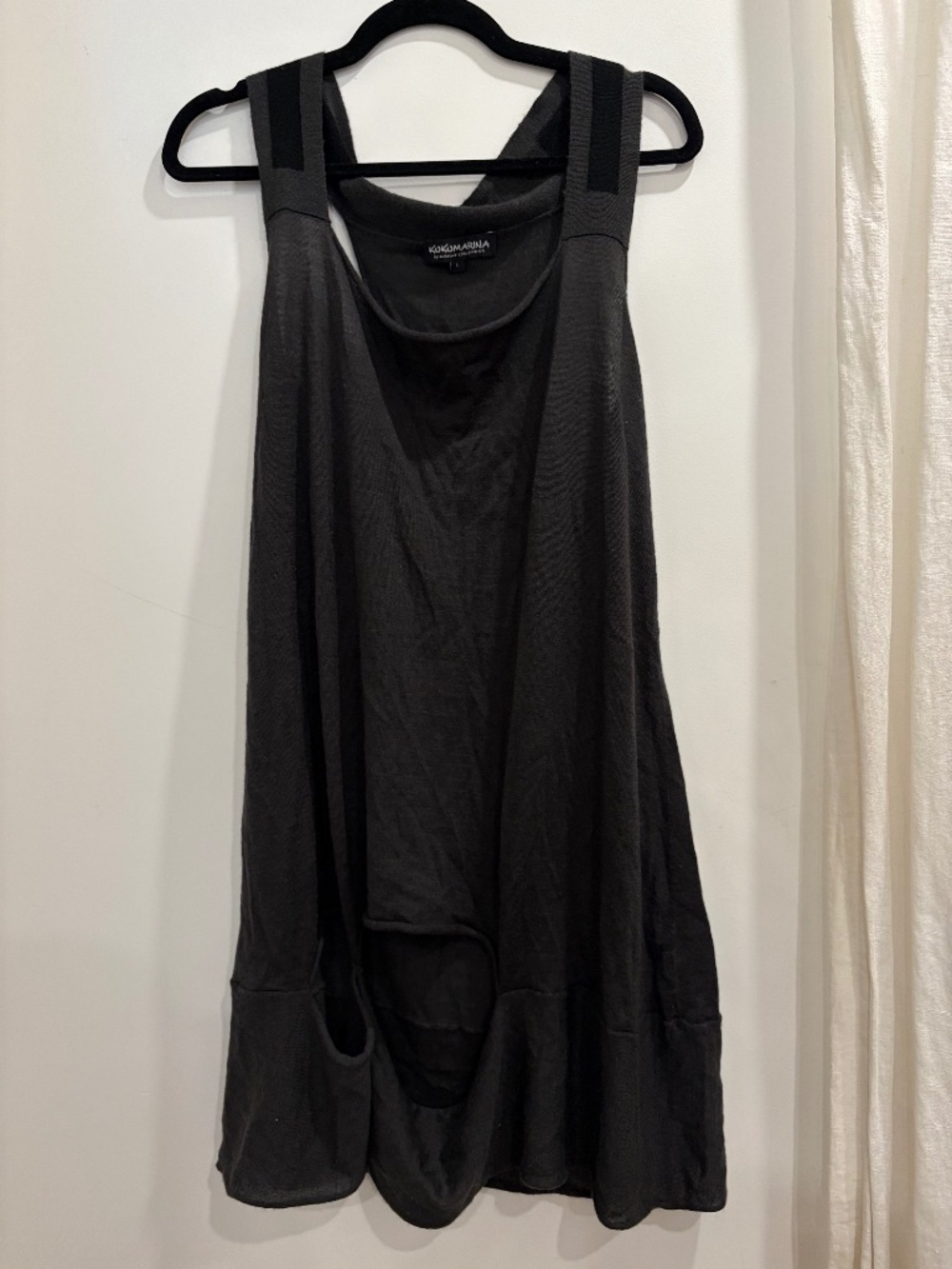 Kokomarina Women's Grey & Black Layering Tank Top (Size M/L)
